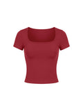 Women’s Square Neck Training T-Shirt - Red front