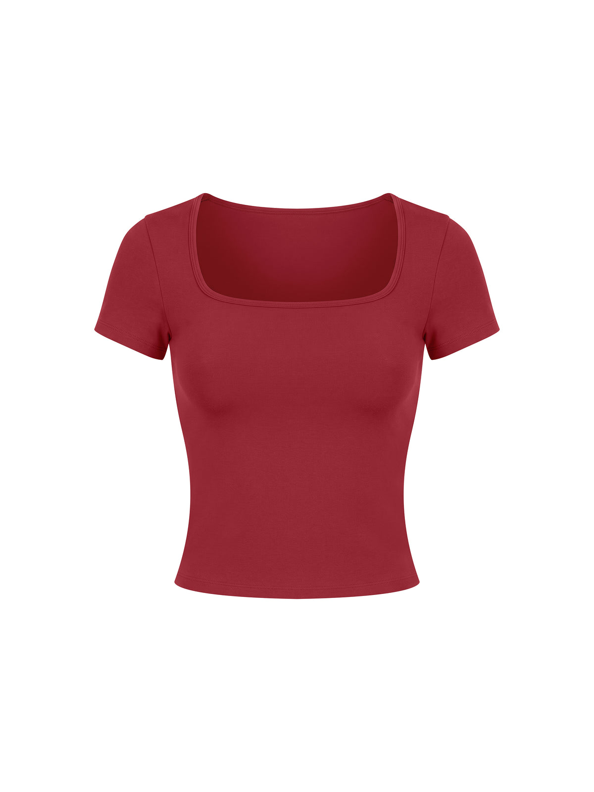 Women’s Square Neck Training T-Shirt - Red front