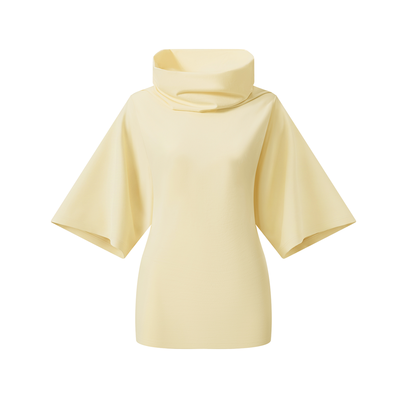 Apricot Women’s Turtleneck Batwing T-Shirt front