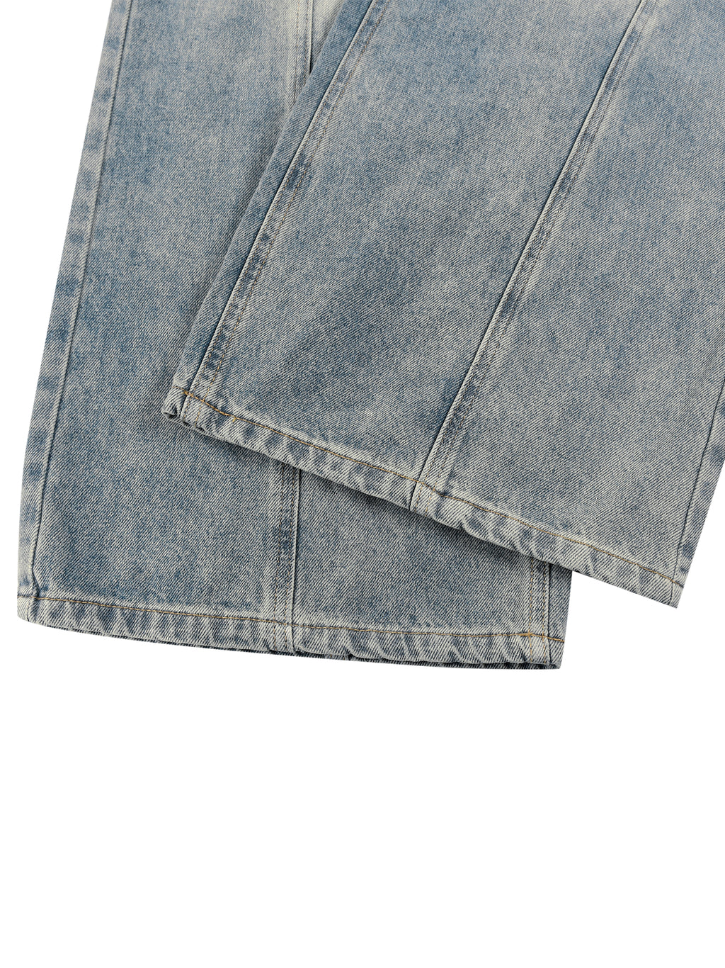 Women’s Vintage Wash Wide Leg Denim Jeans - hem detail