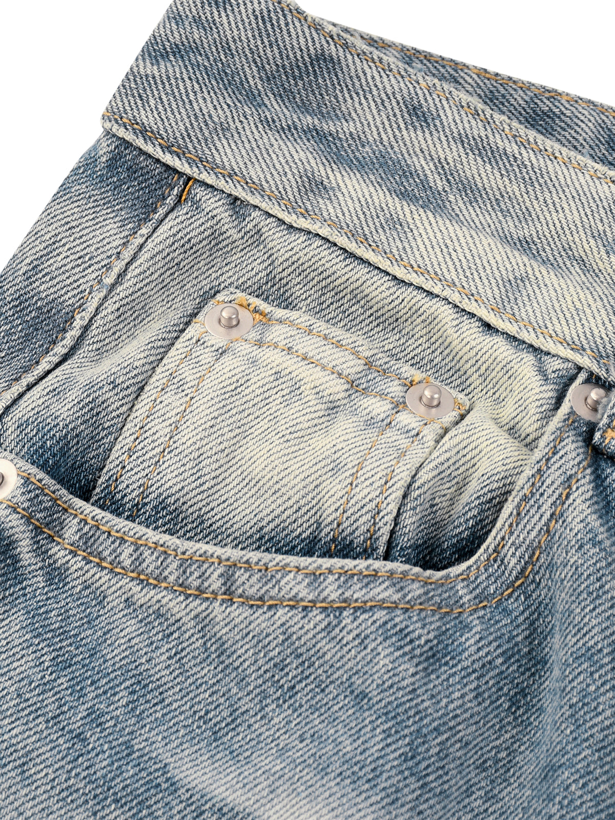 Women’s Vintage Wash Wide Leg Denim Jeans - pocket detail