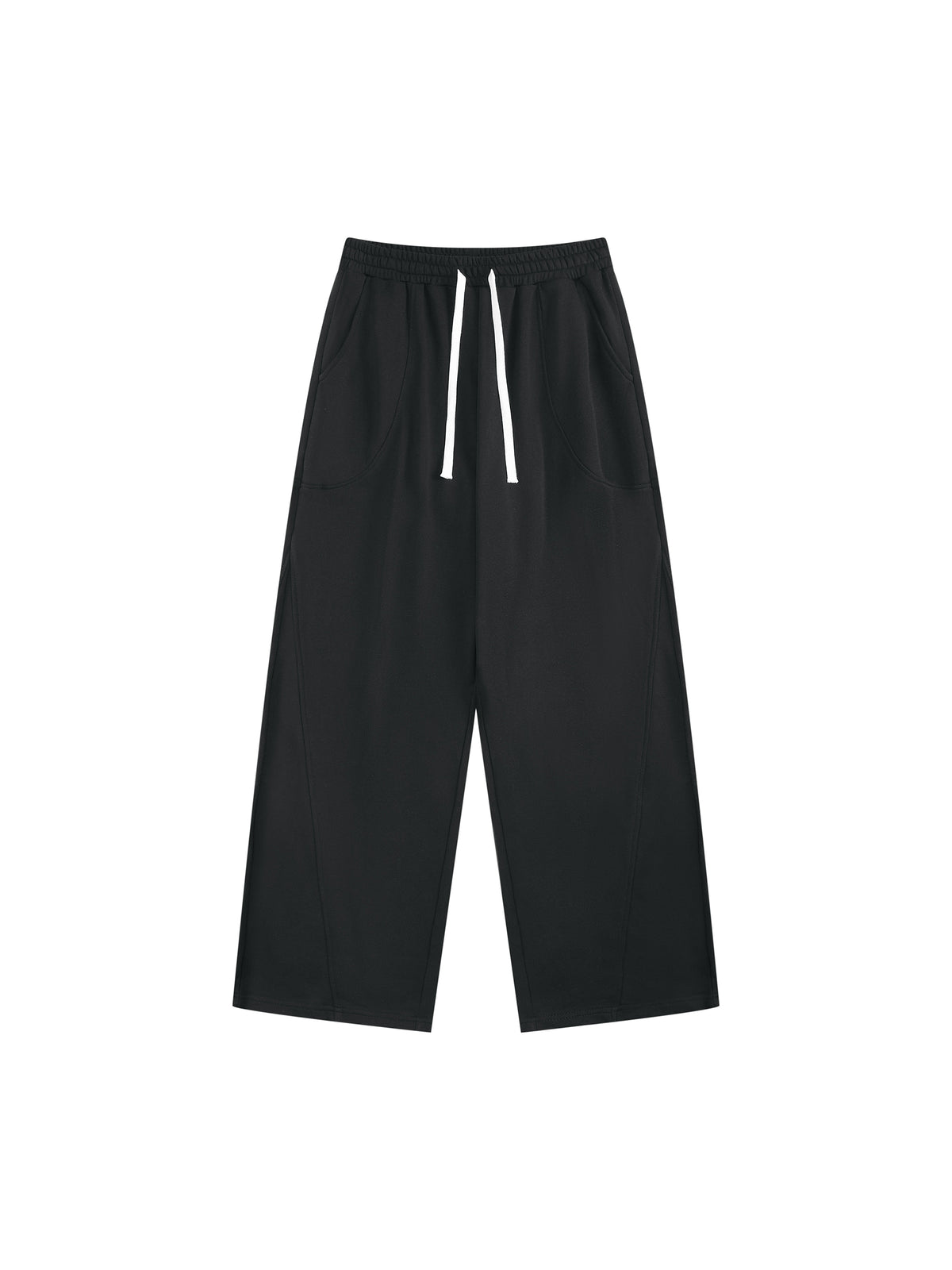 Women’s Wide Leg Sweatpants black front product view