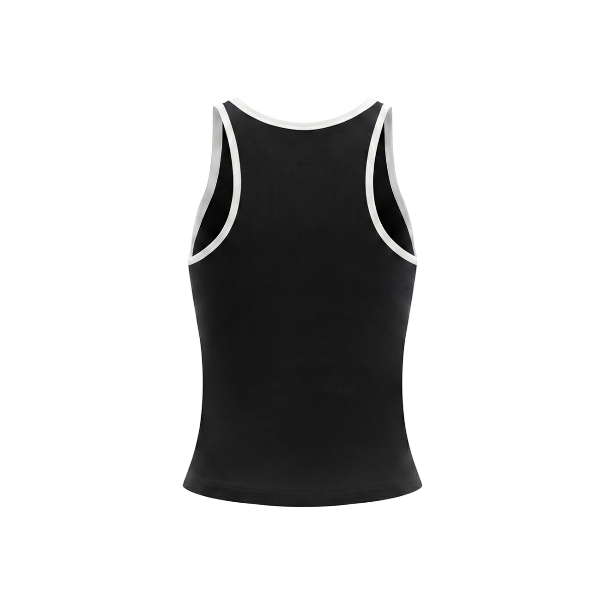 Celestial Butterfly Women’s Color Block Cropped Tank Top V6 - Black back mockup