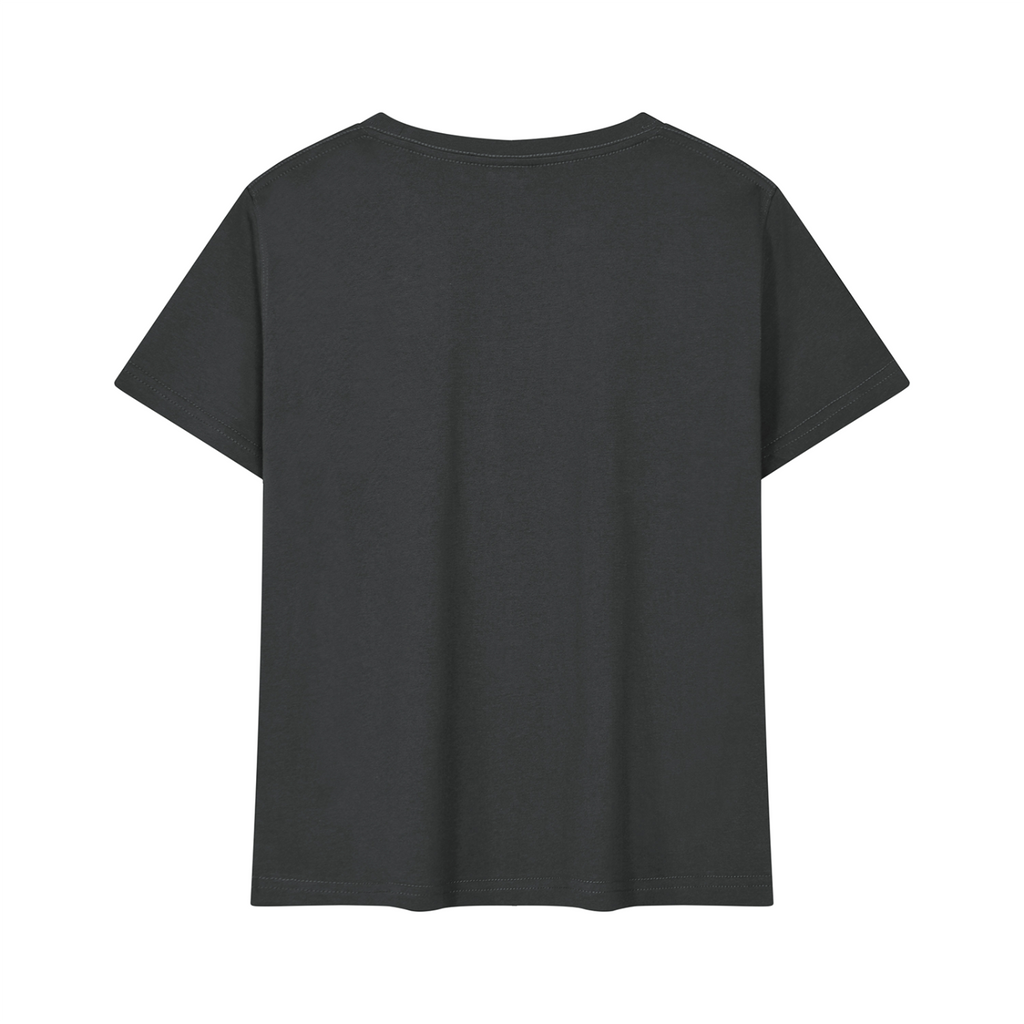 Women's Celestial Butterfly Quick-Dry Baby T-Shirt V2 in Dark Gray - back mockup
