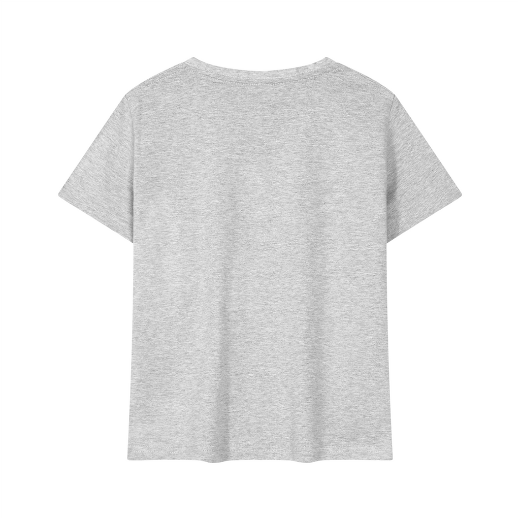 Women's Celestial Butterfly Quick-Dry Baby T-Shirt V2 in Flower Gray - back mockup